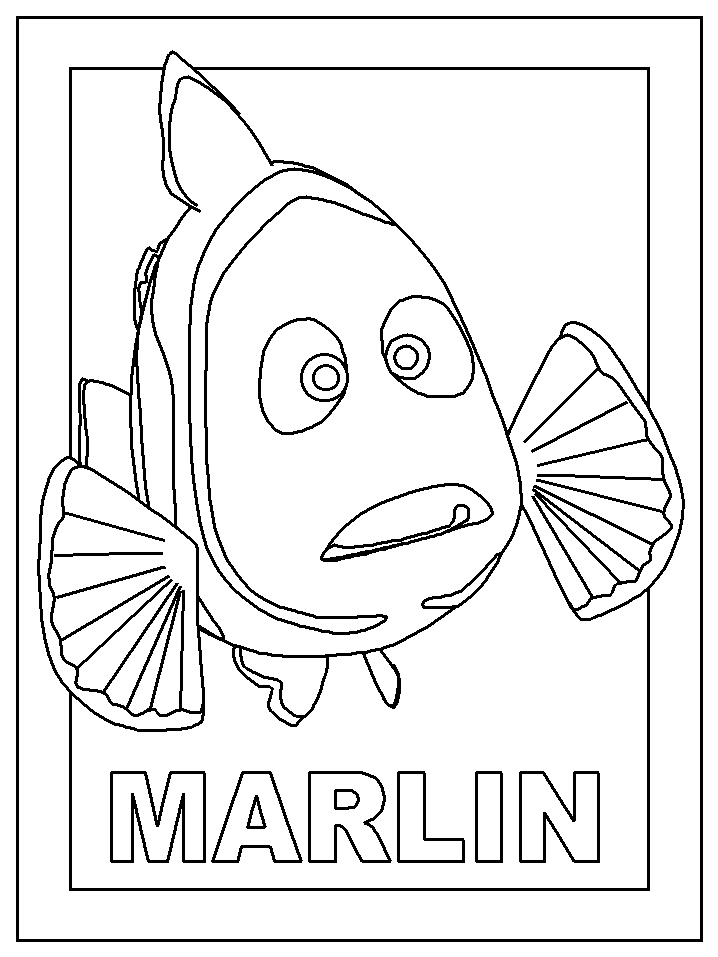 coloriage marlin le papa de nemo